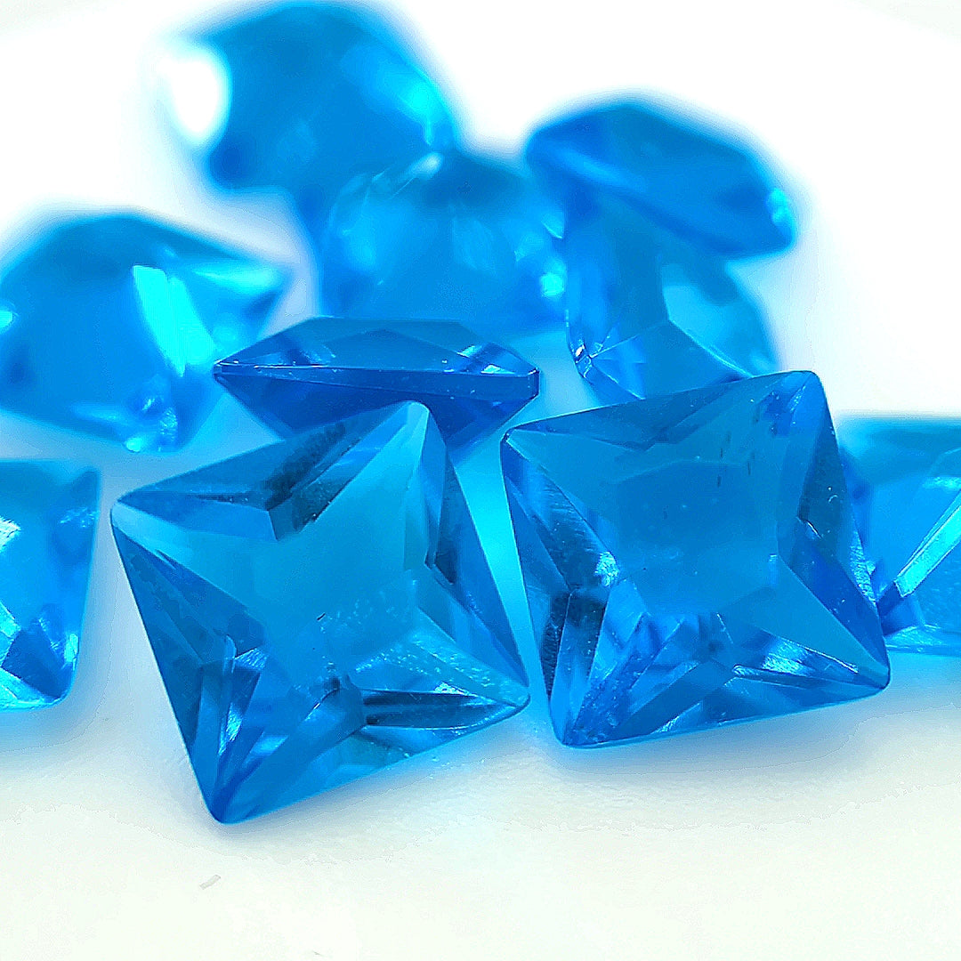 Square Blue Zircon Glass