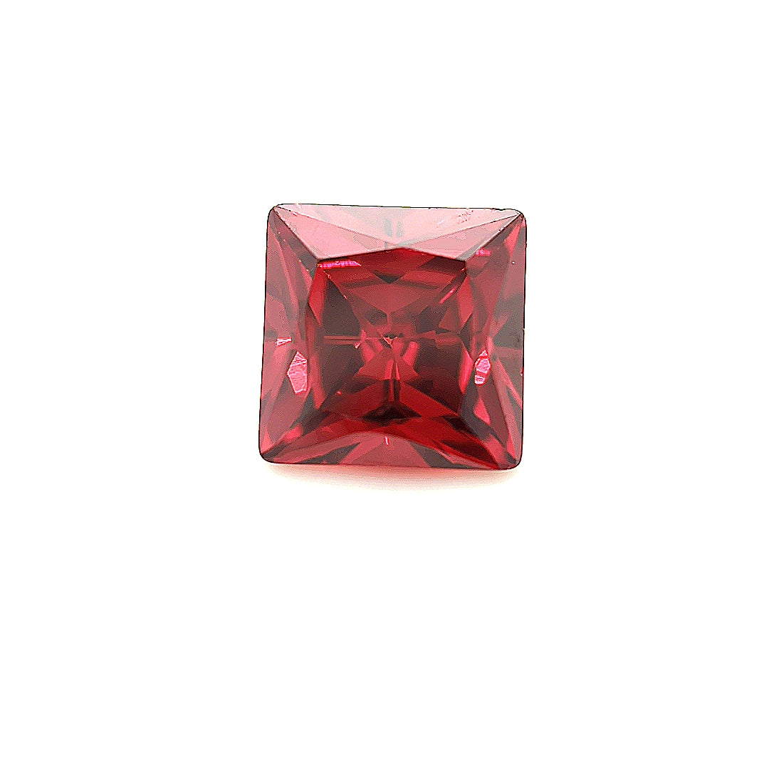 Square Garnet CZ