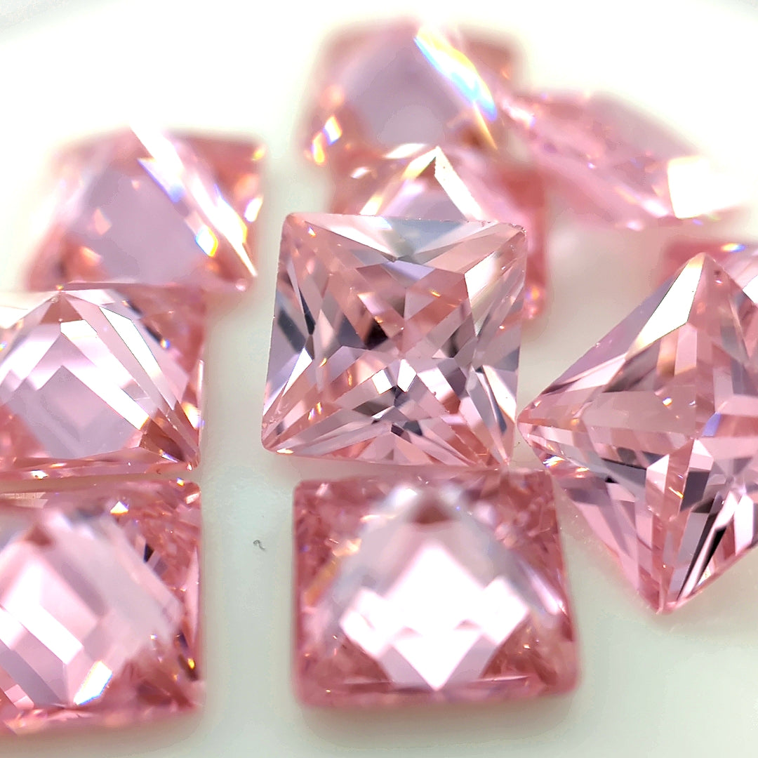 Square Pink CZ