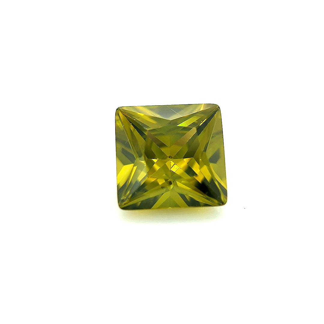 Square Dark Peridot CZ