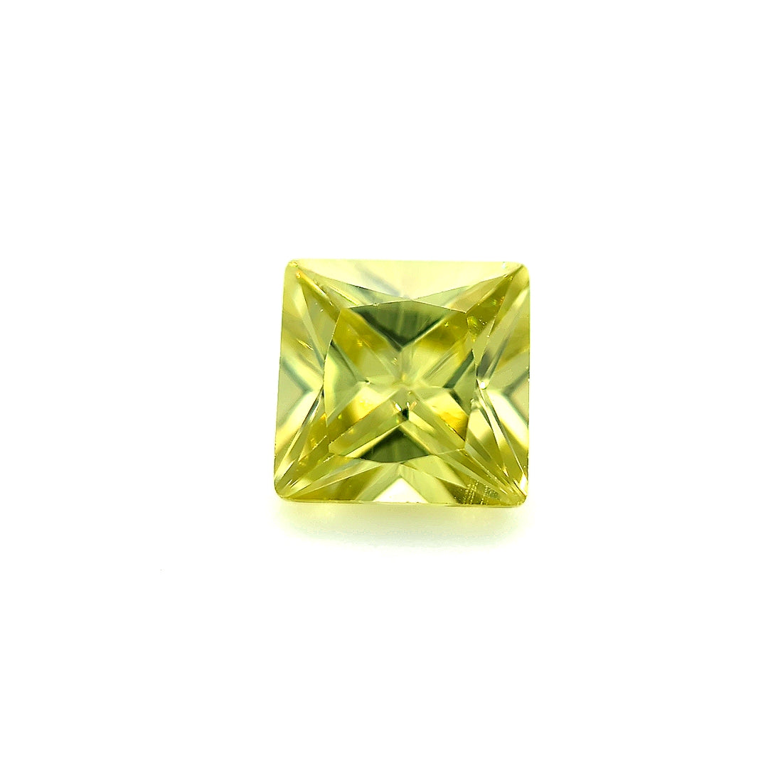 Square Light Peridot CZ