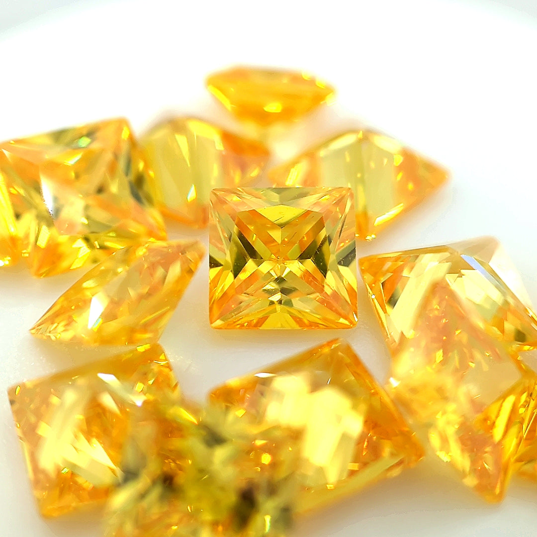 Square Yellow CZ