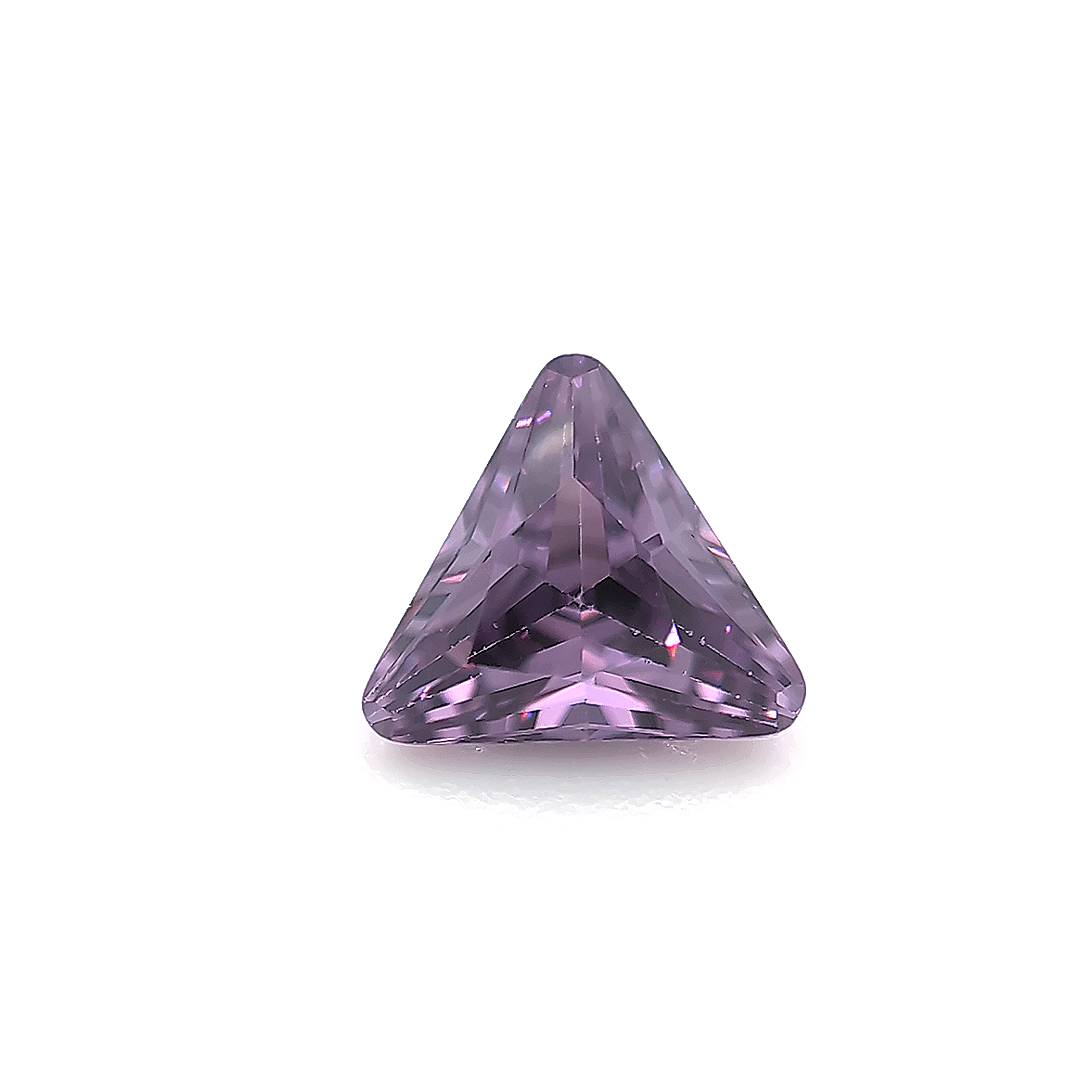 Triangle with Cut Corners Amethyst CZ