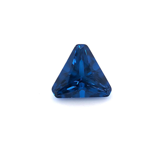 Triangle with Cut Corners Synthetic Blue Spinel