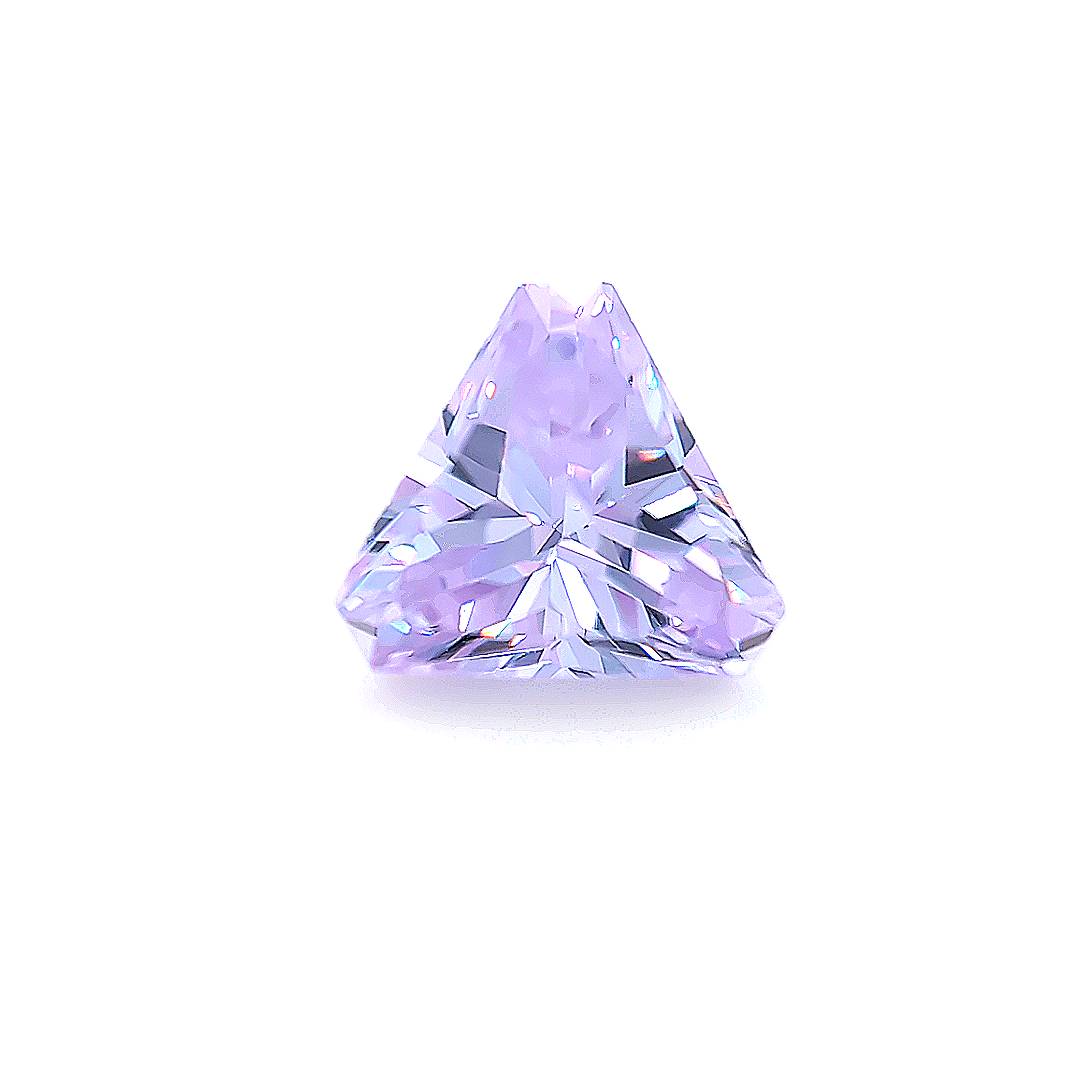 Triangle with Cut Corners Lavender CZ