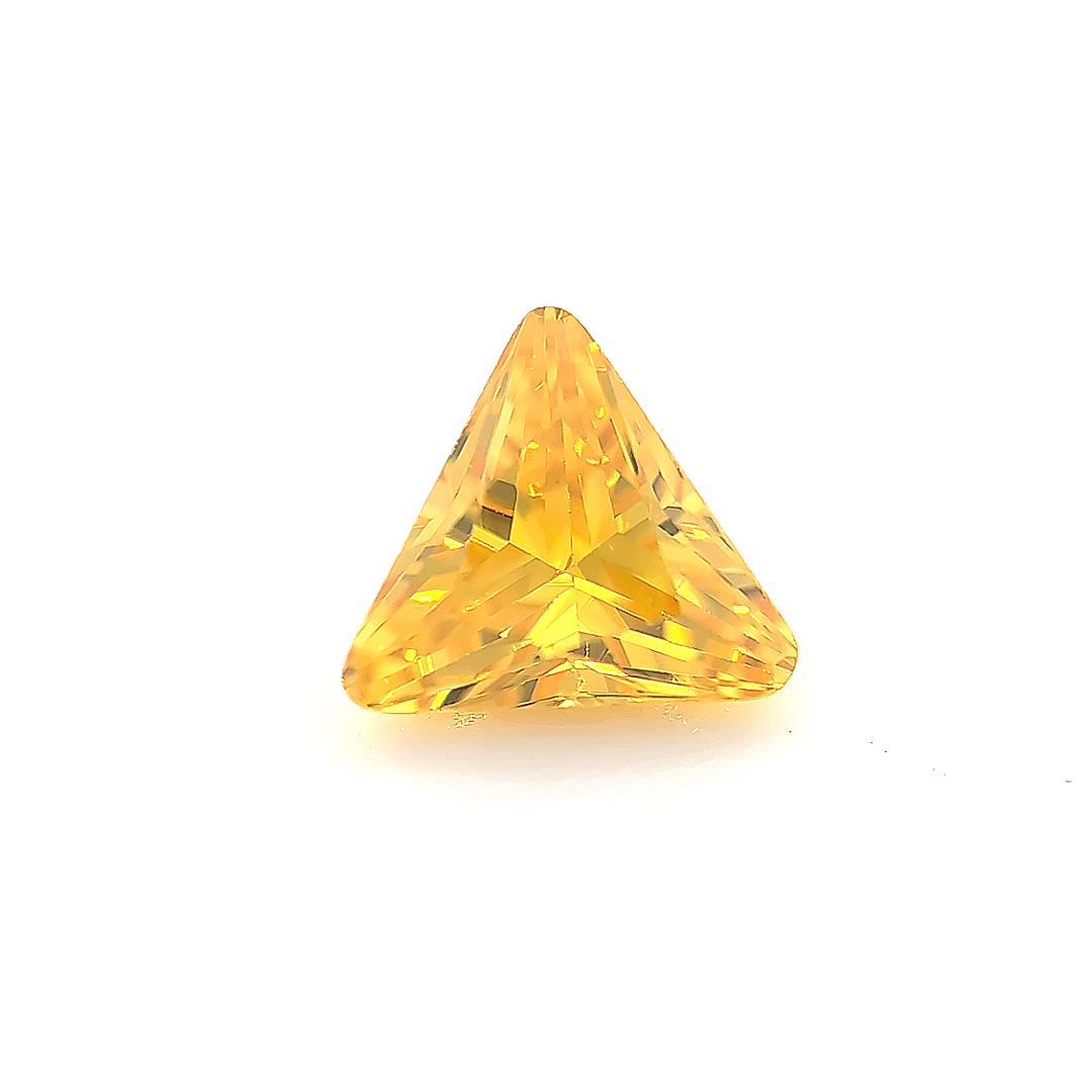 Triangle with Cut Corners Yellow CZ