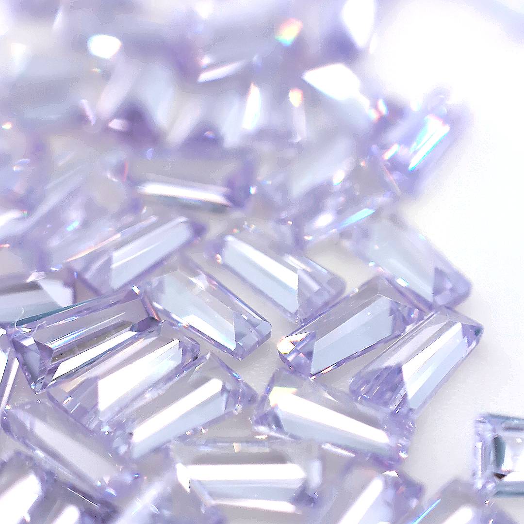 Tapered Baguette Lavender CZ