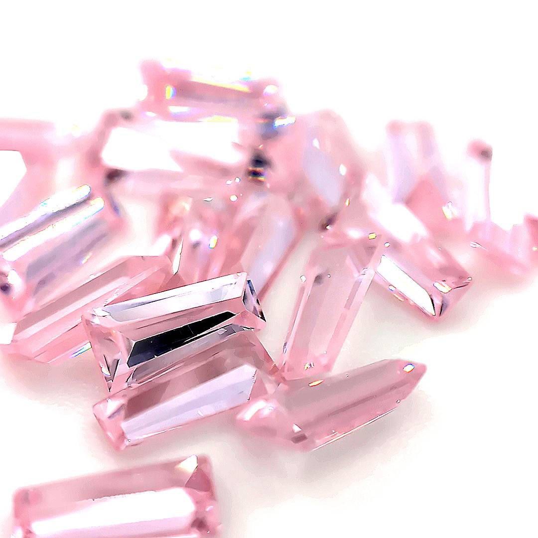 Tapered Baguette Pink CZ