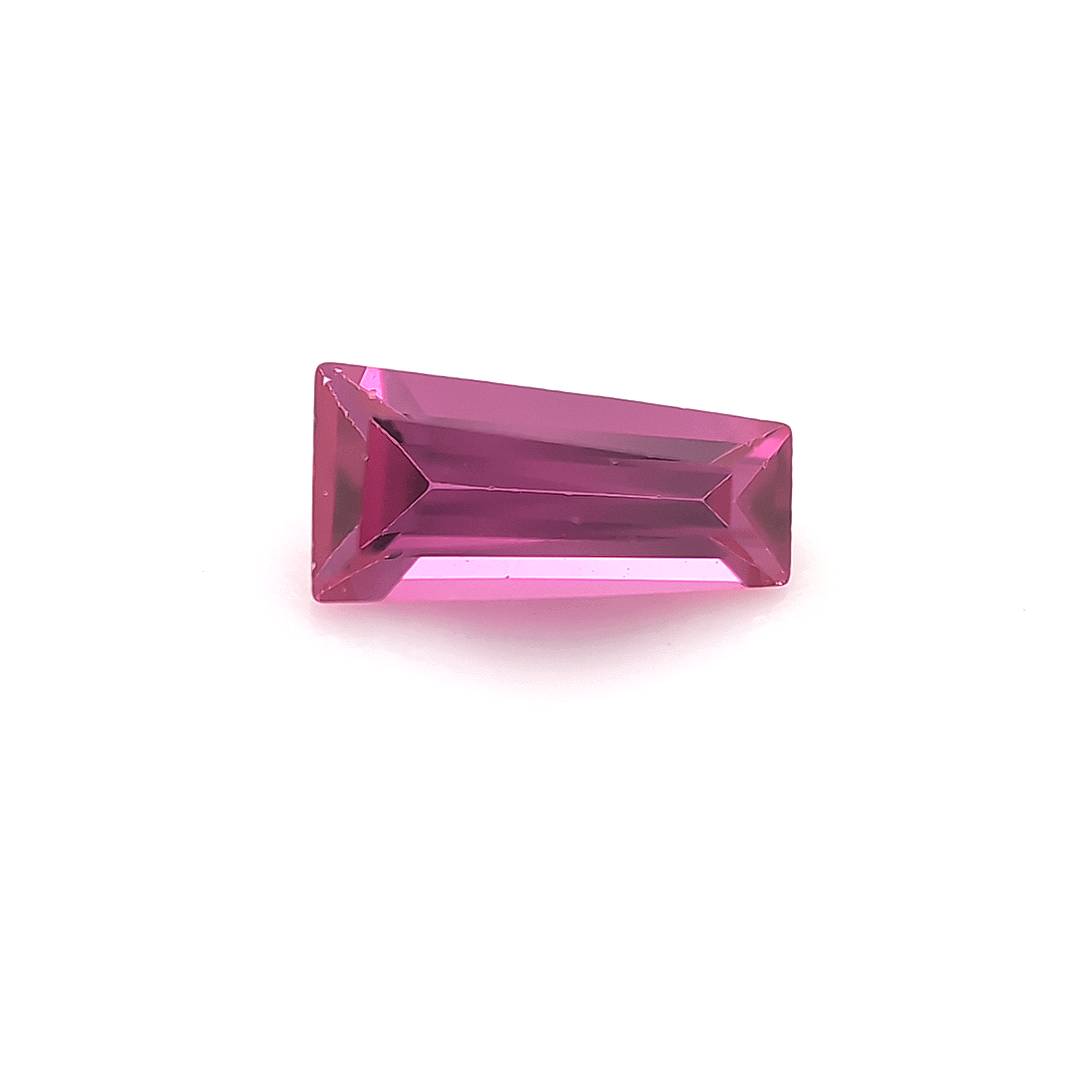 Tapered Baguette Synthetic Pink Sapphire Corundum