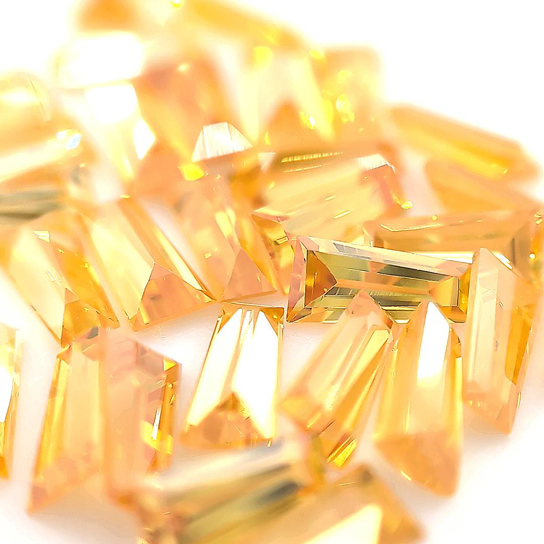 Tapered Baguette Yellow CZ