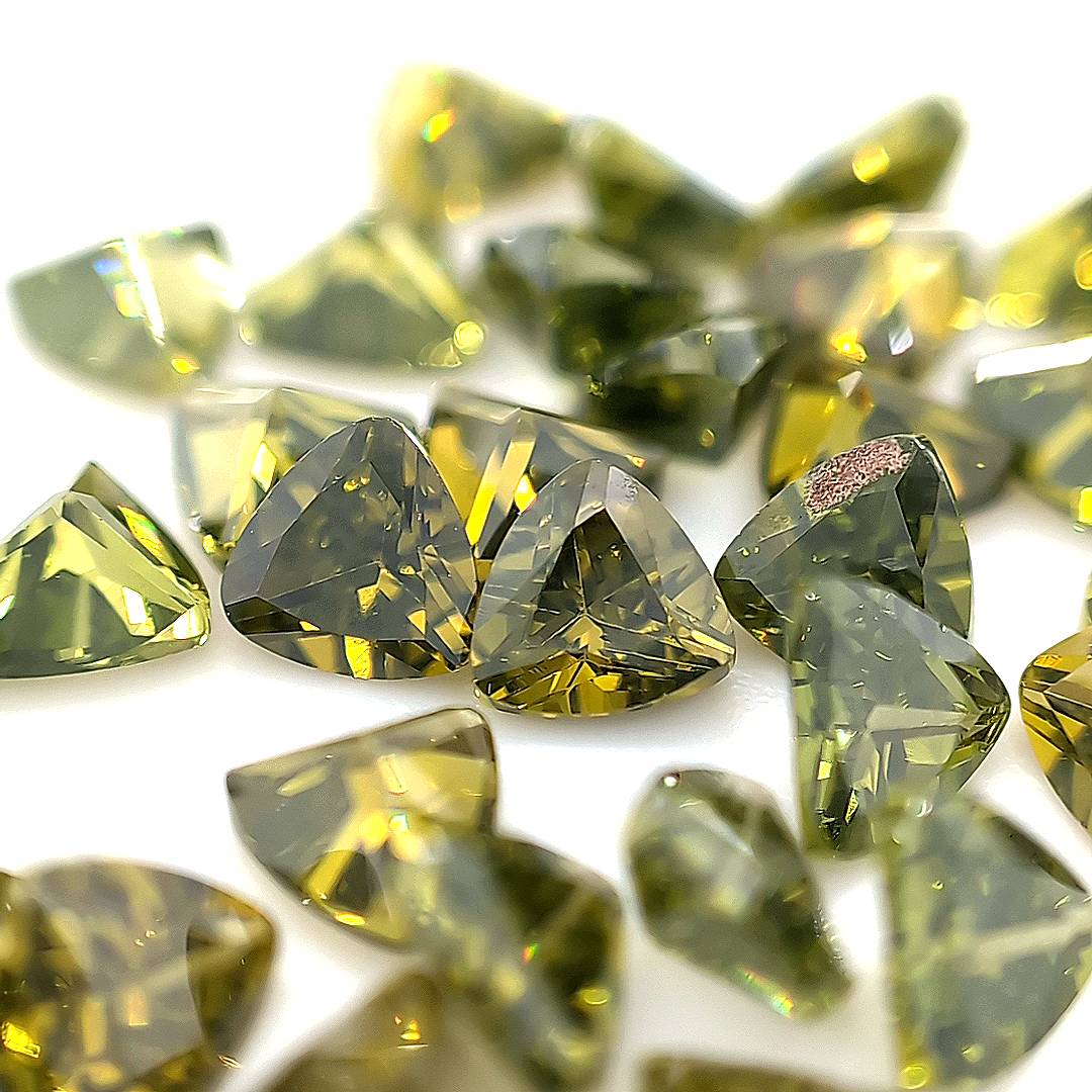 Trillion Dark Peridot CZ