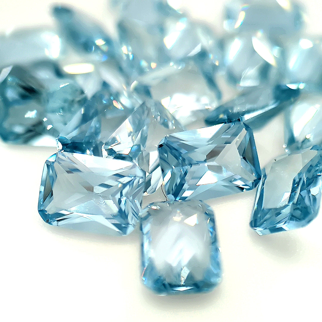 Octagon Synthetic Aquamarine Spinel