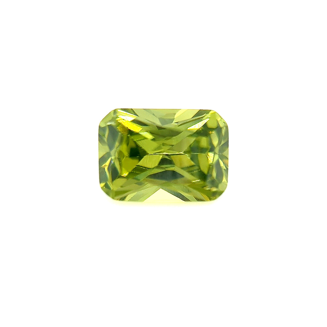 Octagon Dark Peridot CZ