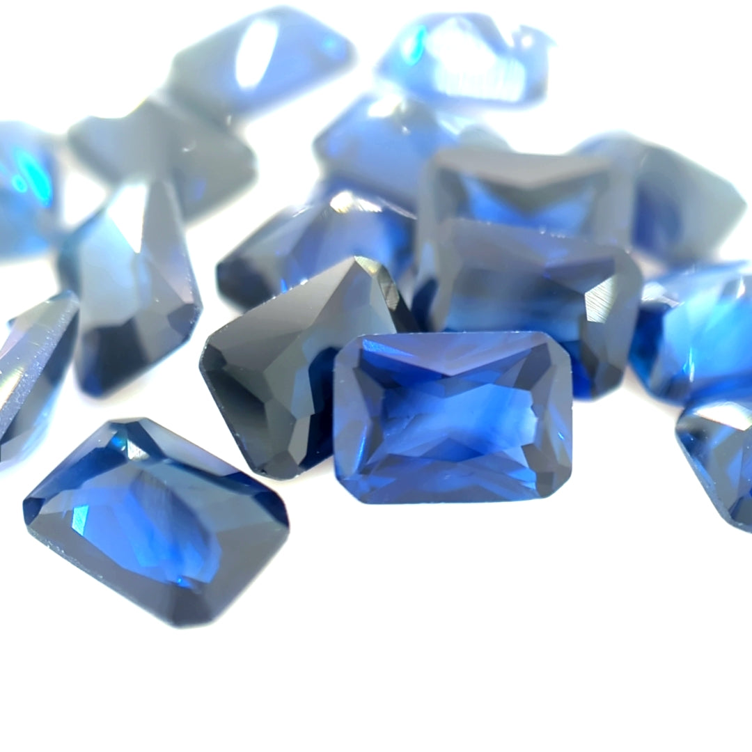 Octagon Synthetic Blue Sapphire Corundum