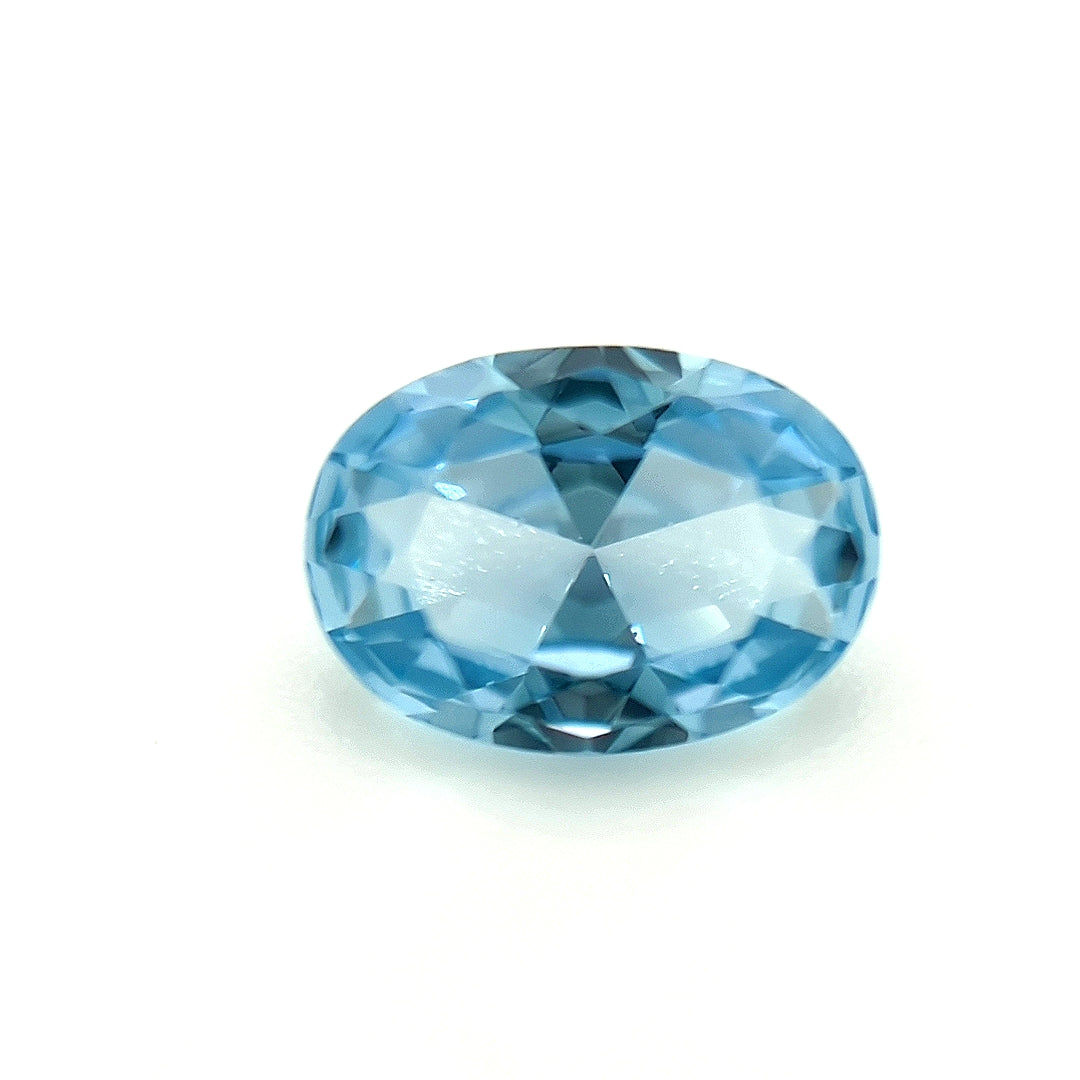 Oval Synthetic Aquamarine Spinel