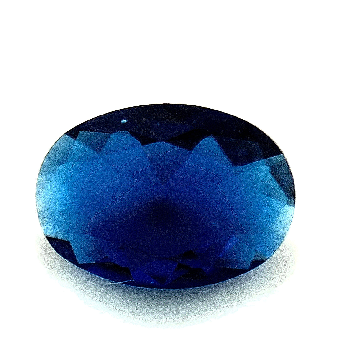 Oval Blue Glass