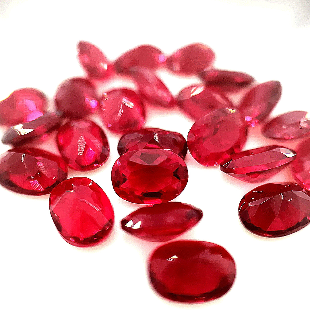 Oval Garnet Glass