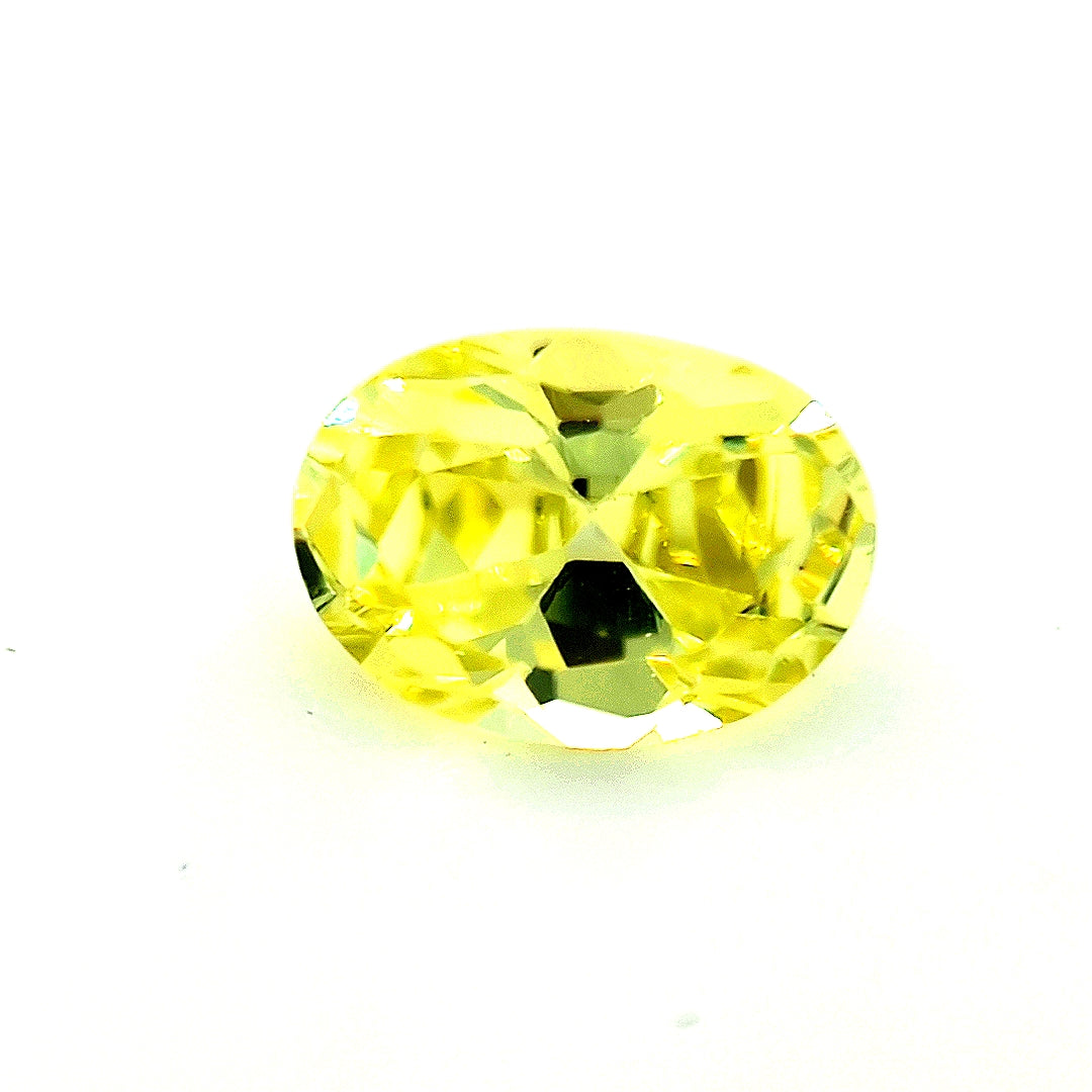 Oval Light Peridot CZ