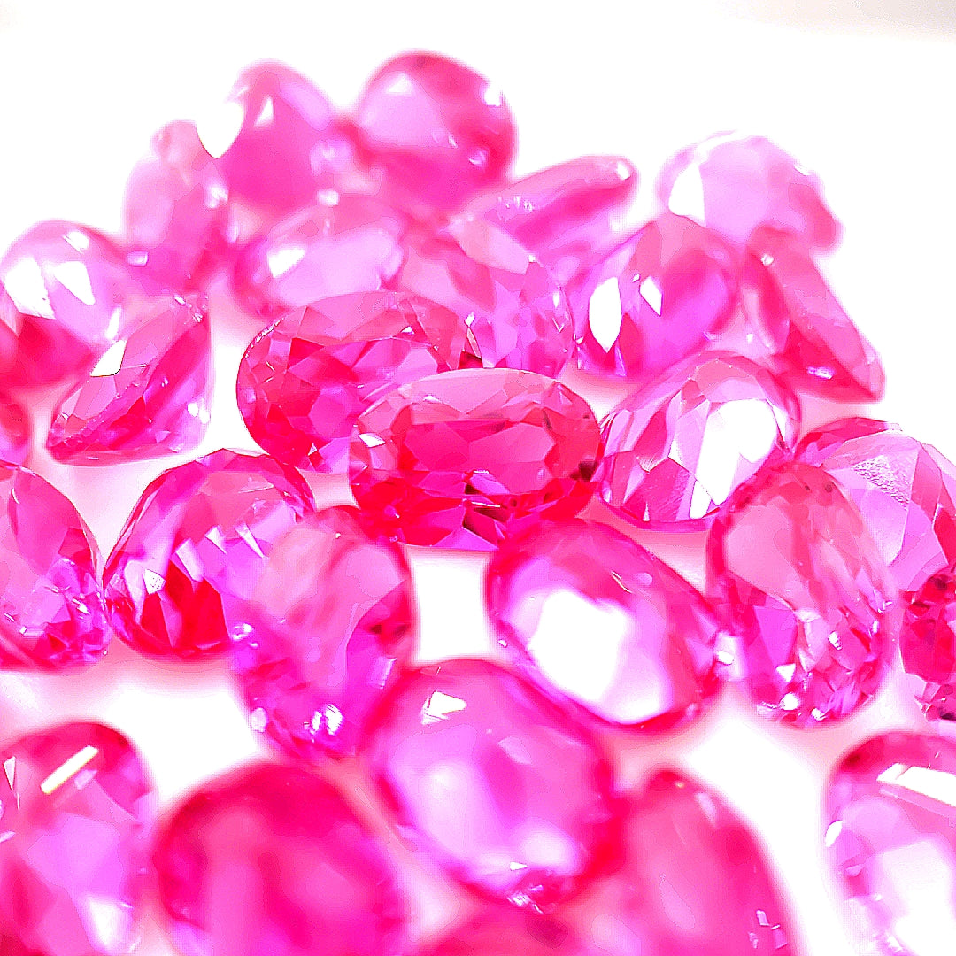 Oval Synthetic Pink Sapphire Corundum