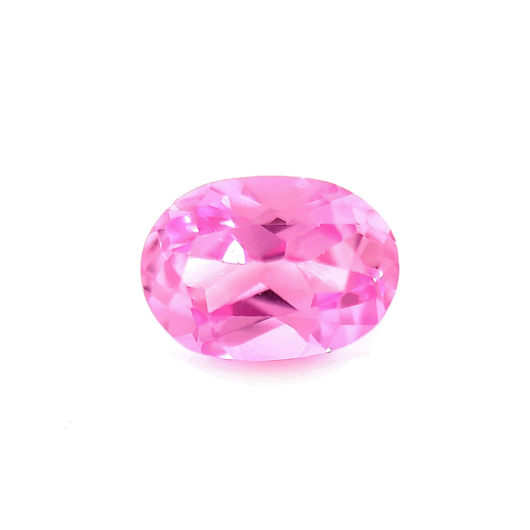 Oval Synthetic Rose Sapphire Corundum