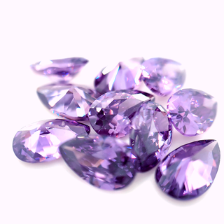 Pear Amethyst CZ