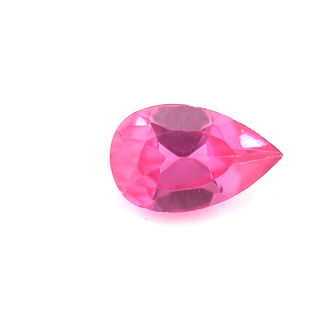 Pear Synthetic Pink Sapphire Corundum