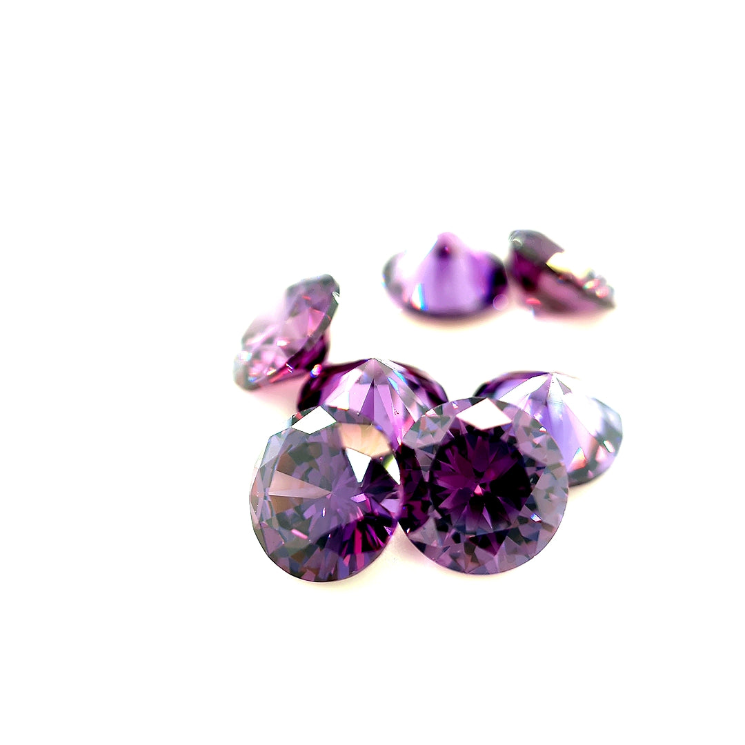 Round Amethyst CZ