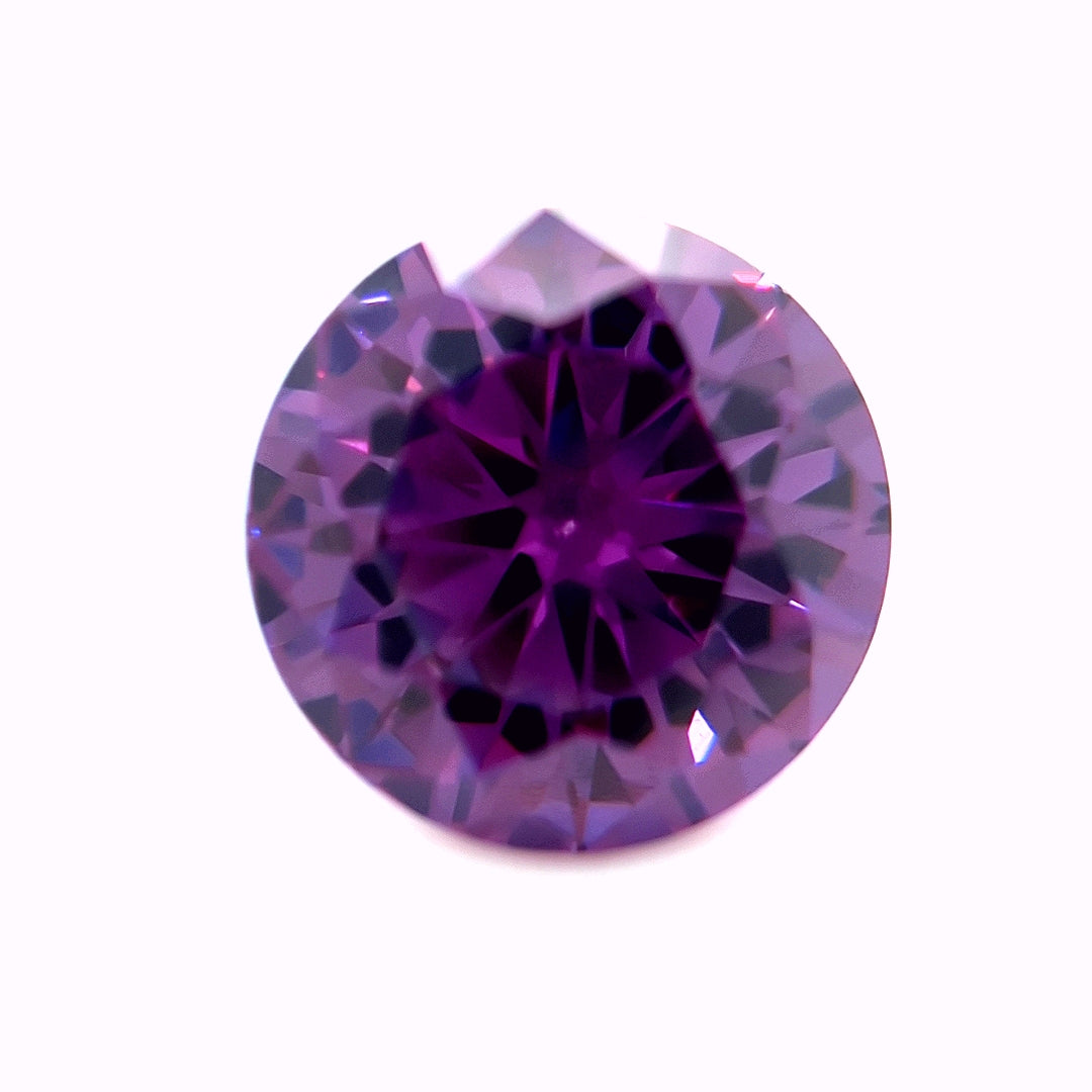 Round Amethyst CZ