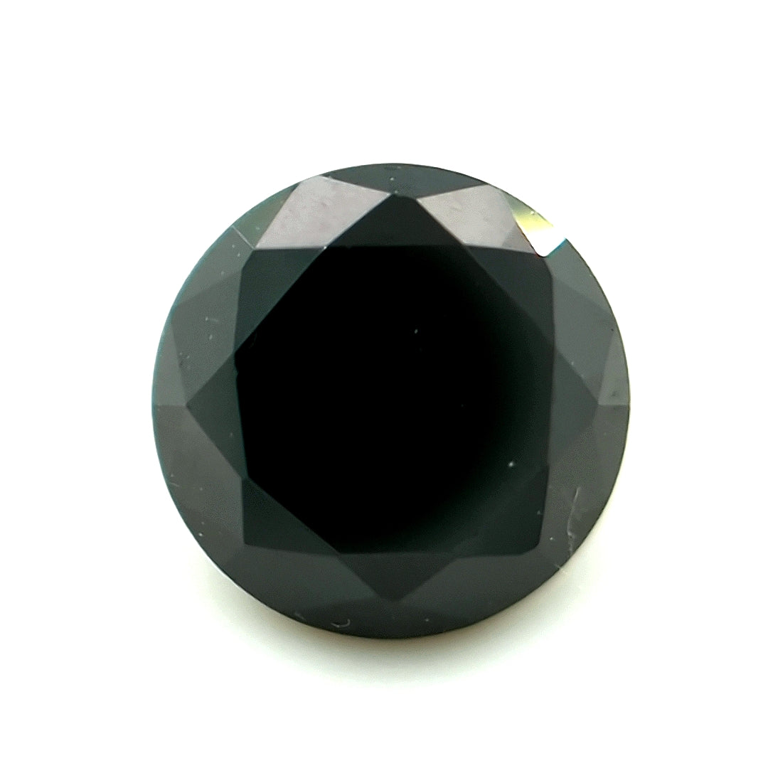 Round Black CZ