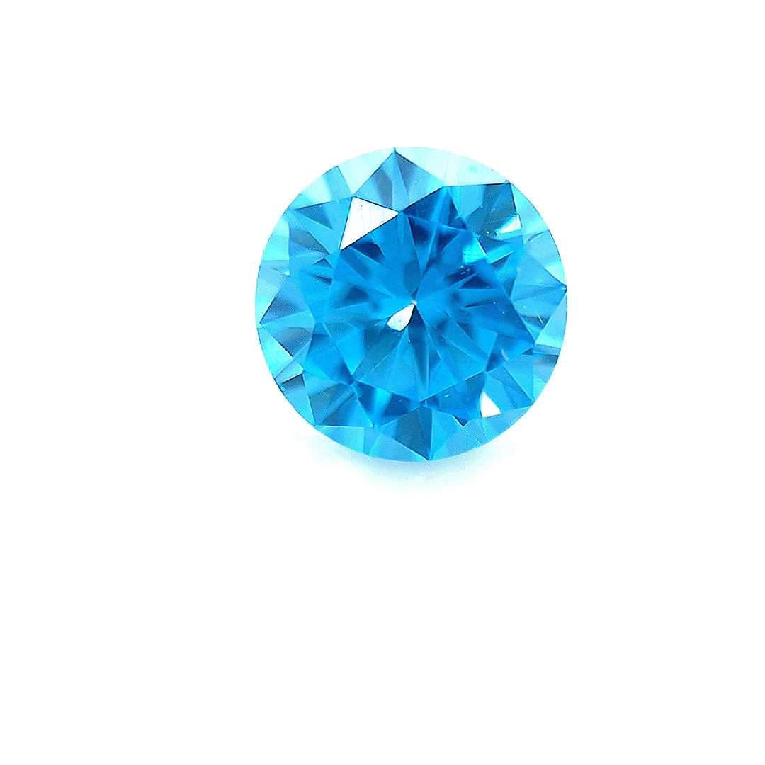 Round Blue CZ