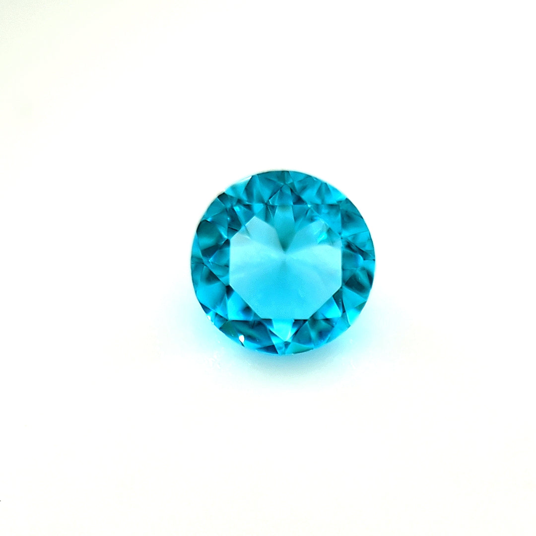 Round Blue Zircon Glass