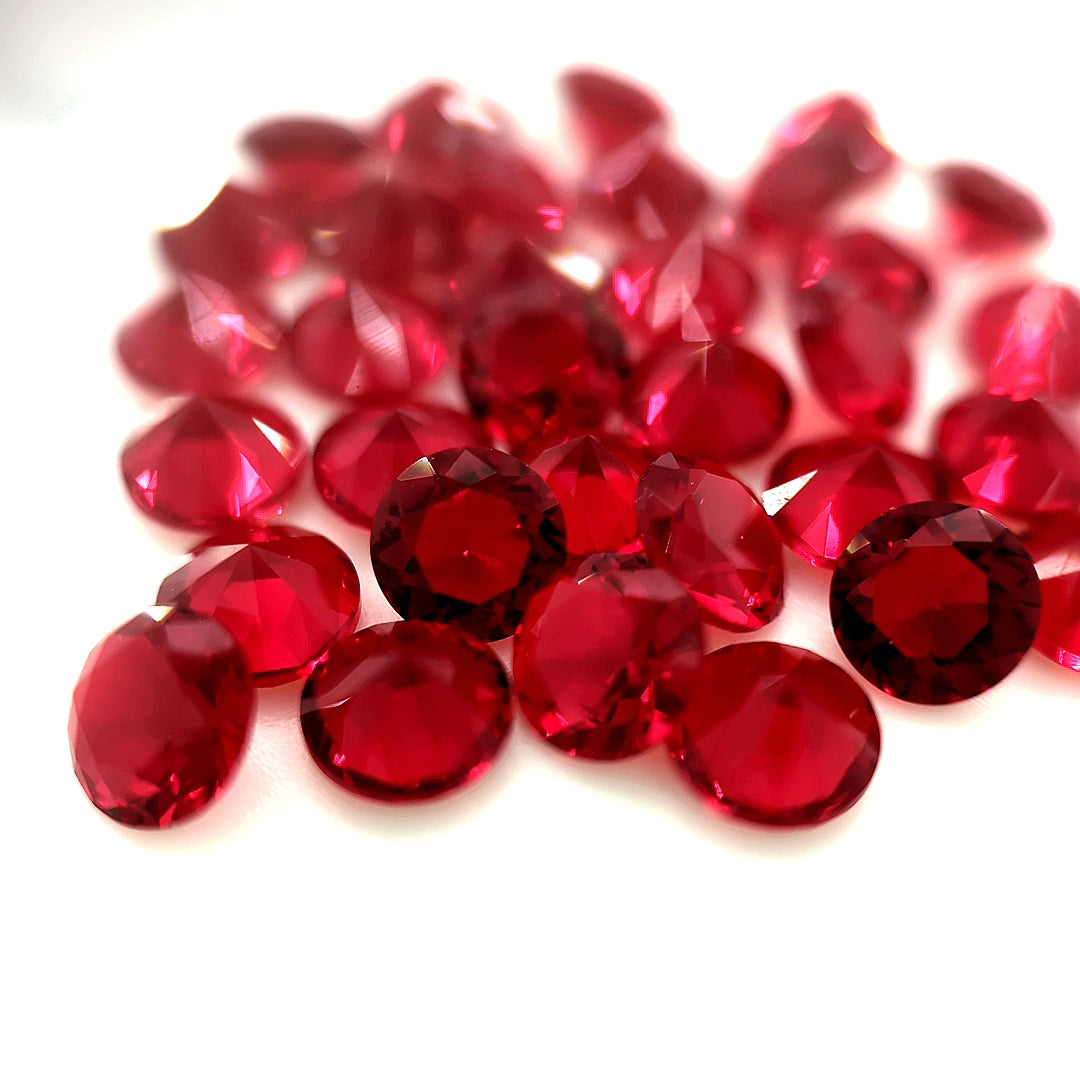 Round Garnet Glass