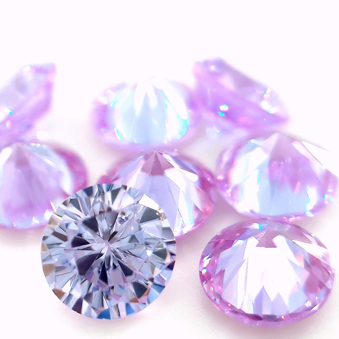 Round Lavender CZ