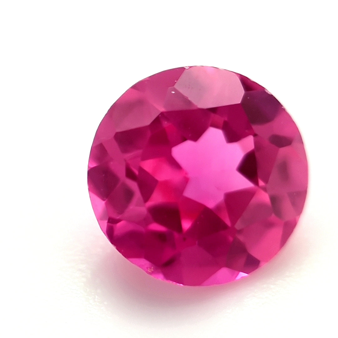 Round Synthetic Pink Sapphire Corundum