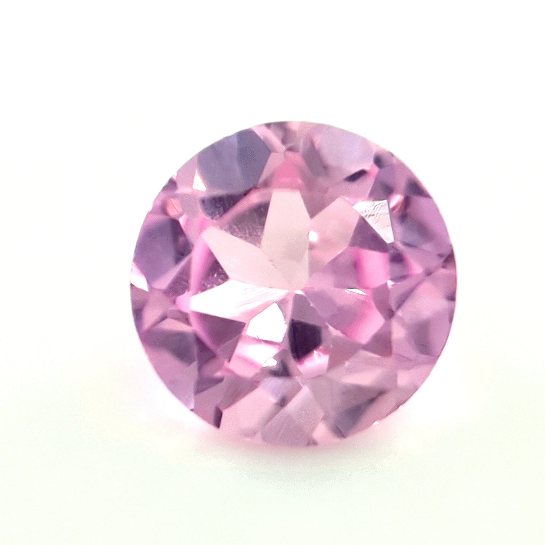 Round Synthetic Rose Sapphire Corundum