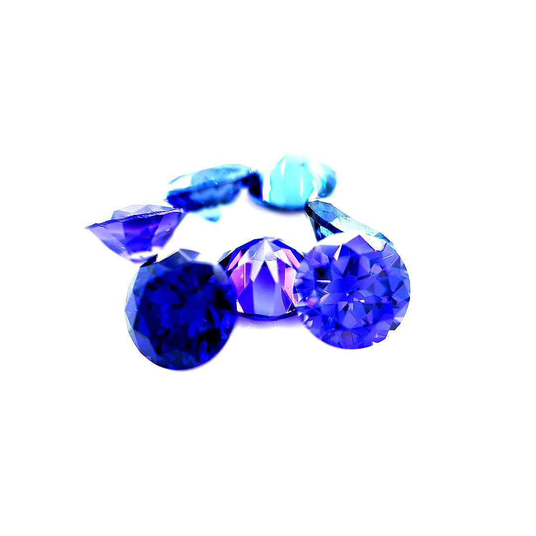 Round Tanzanite CZ