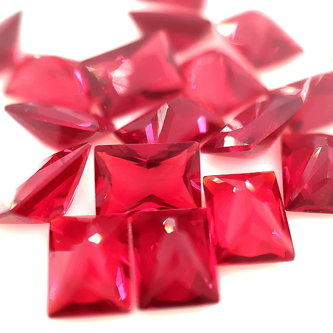 Rectangle Red Glass