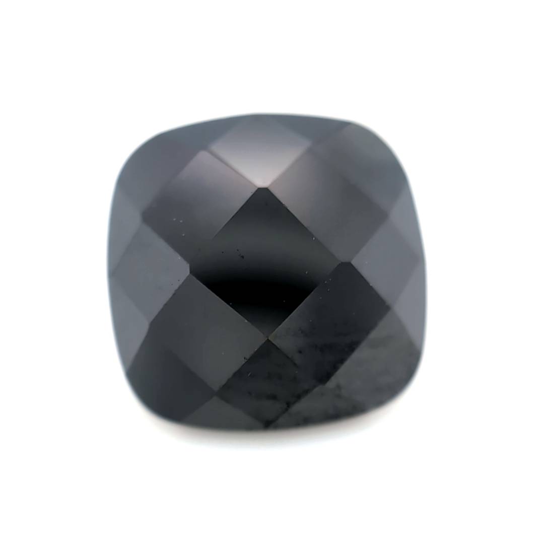 Square Cushion Checkerboard Black CZ