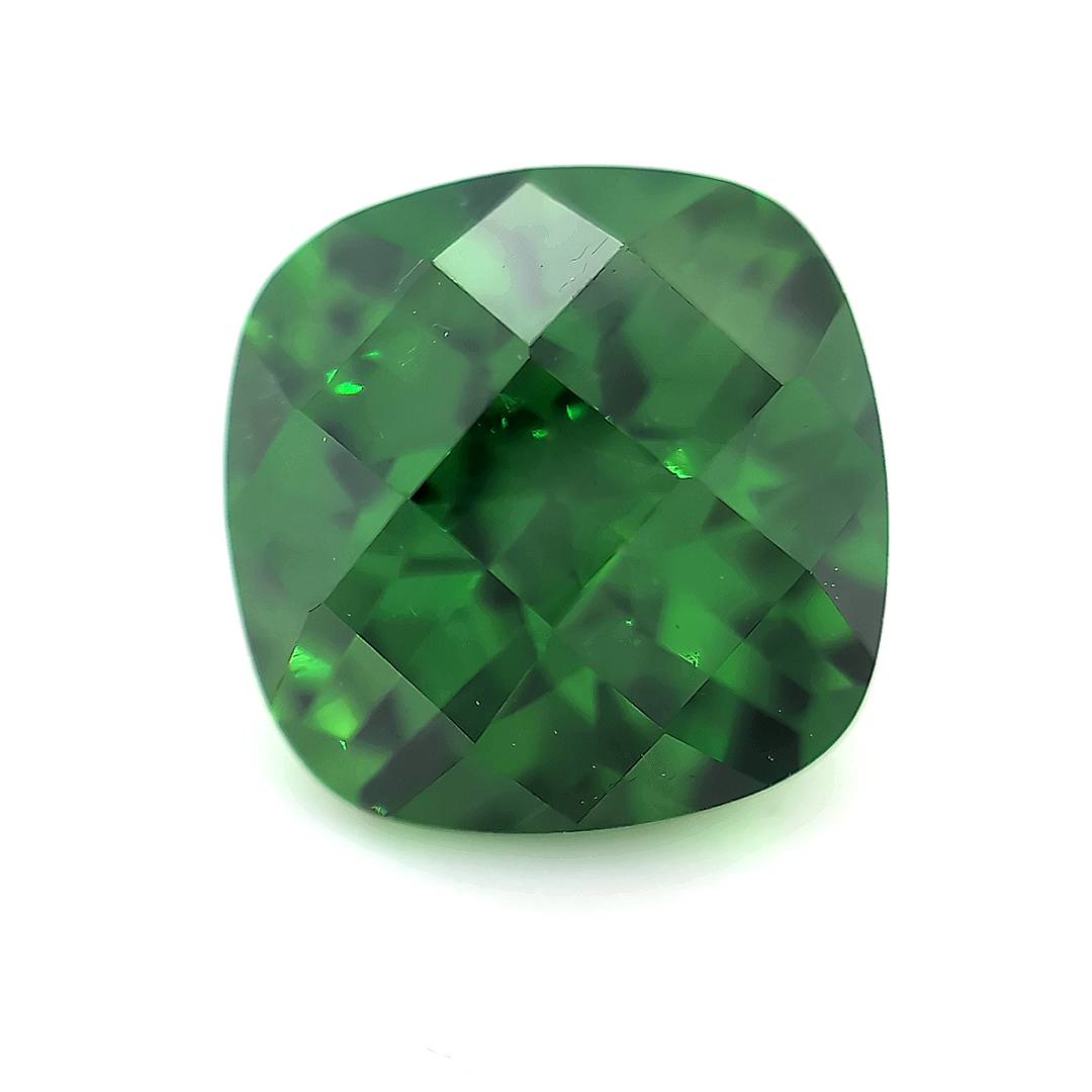 Square Cushion Checkerboard Green CZ