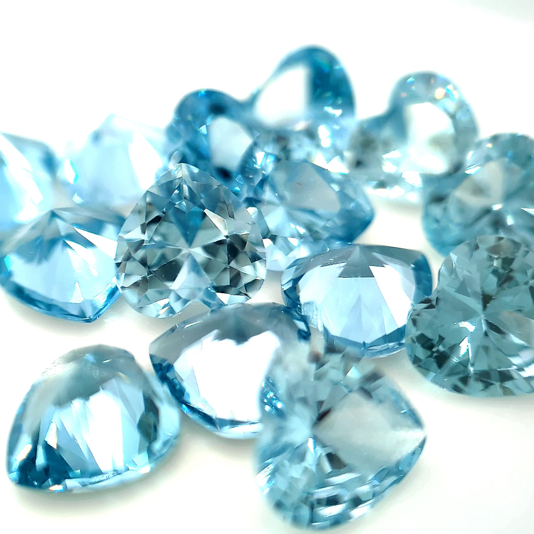 Heart Synthetic Aquamarine Spinel