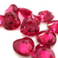 Heart Synthetic Red Ruby Corundum