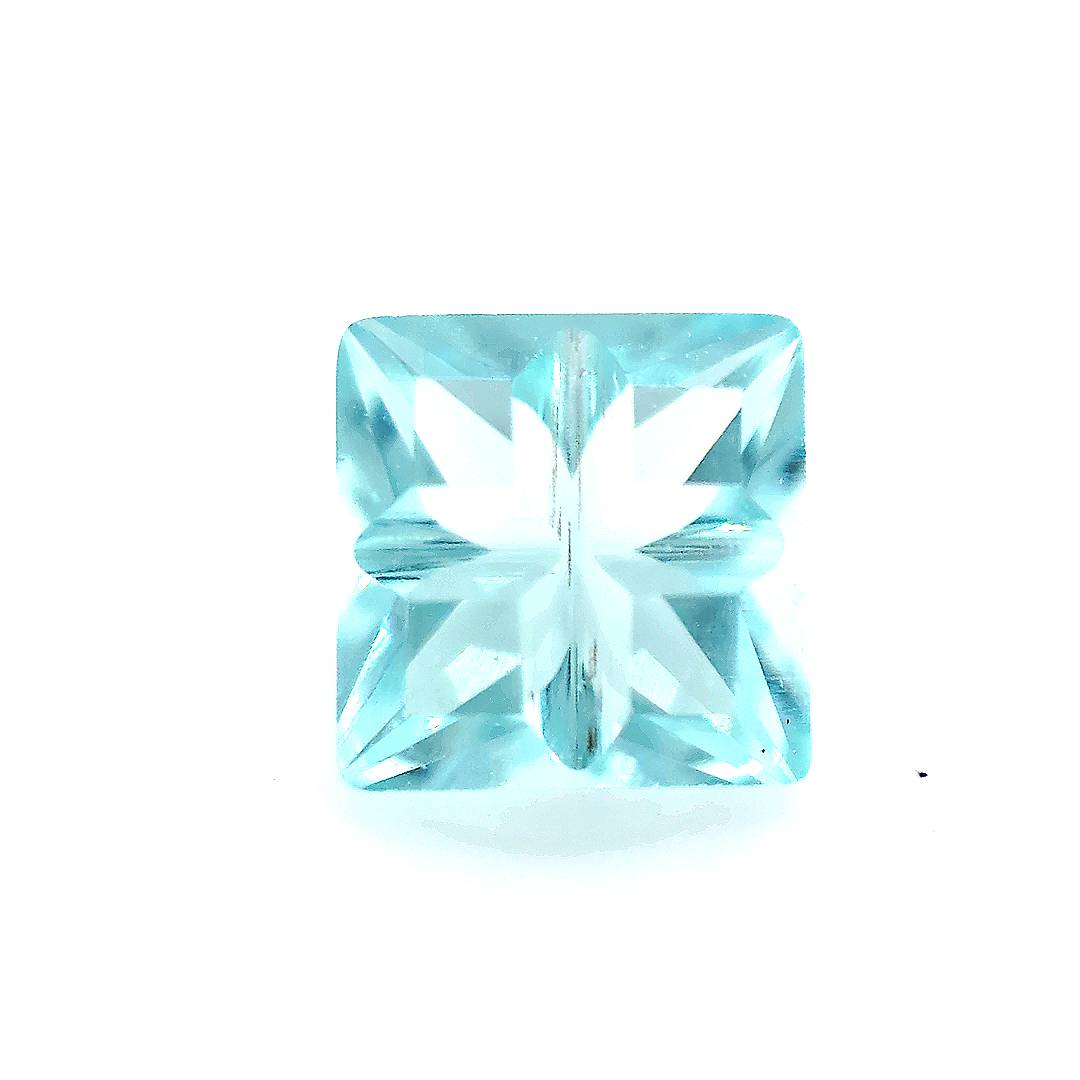 Invisible Square Aquamarine Glass