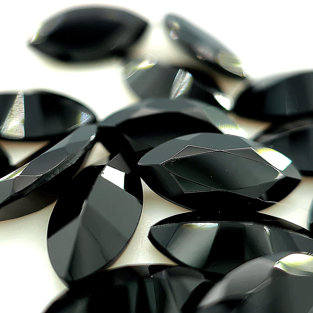 Marquise Dyed Black Onyx Calcedony (Agate)