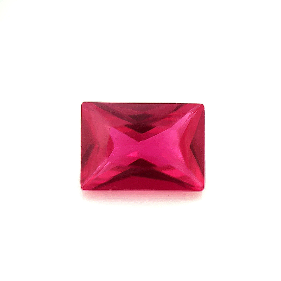 Rectangle Synthetic Red Ruby Corundum