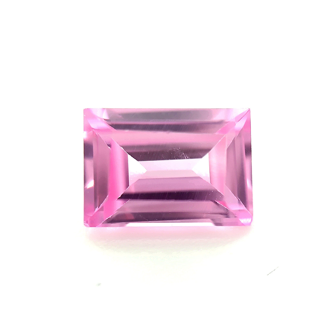 Rectangle Synthetic Rose Sapphire Corundum