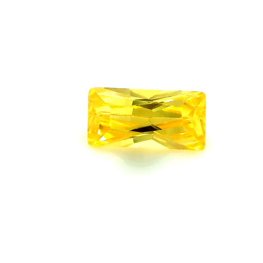 Straight Baguette Yellow CZ