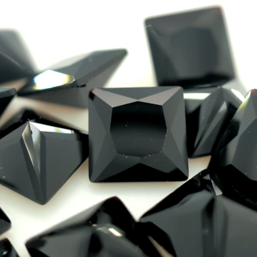 Square Black Glass