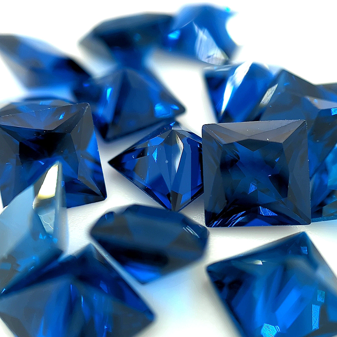 Square Synthetic Blue Spinel