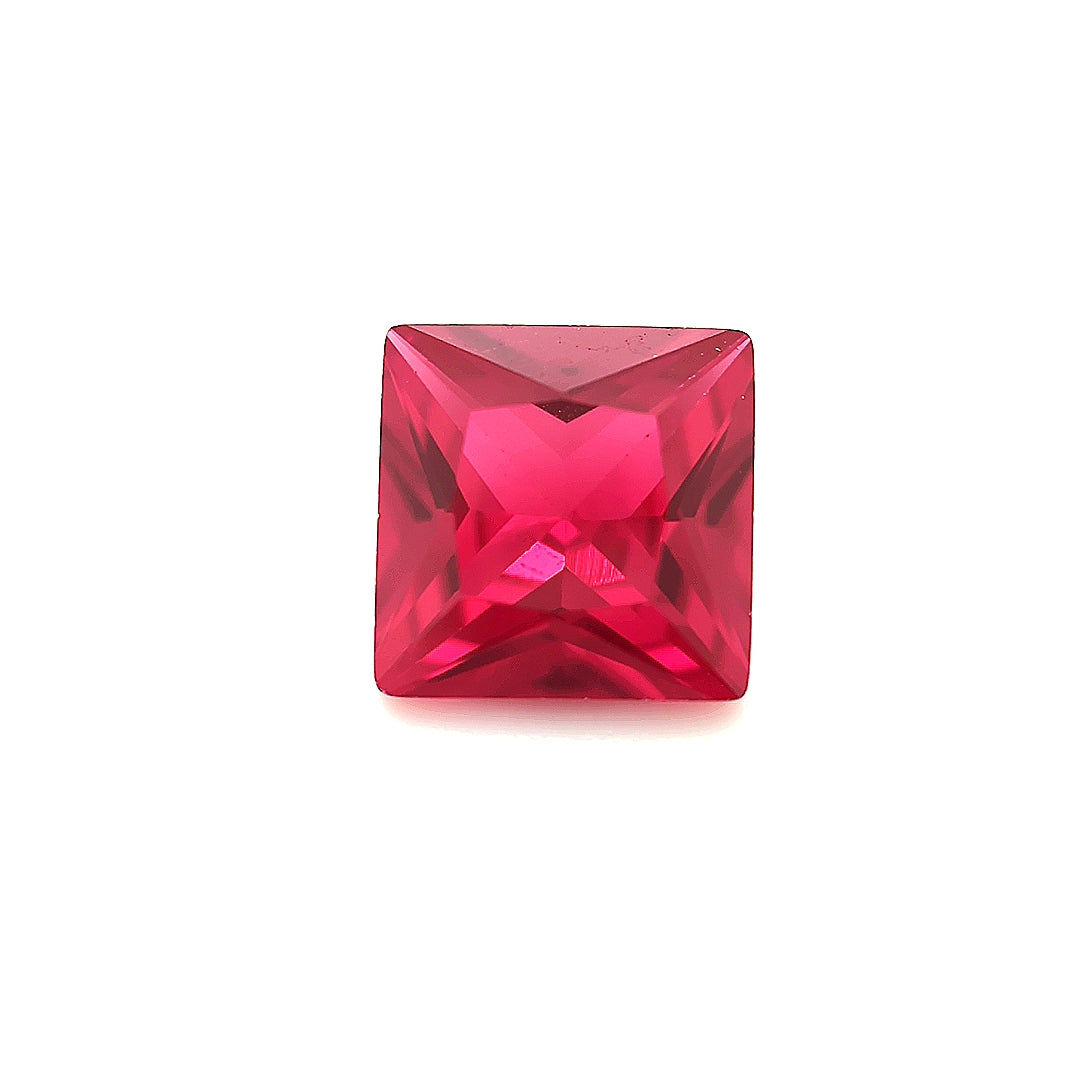 Square Synthetic Red Ruby Corundum