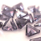 Triangle with Cut Corners Synthetic Alexandrite (Color Change Sapphire) Corundum (Warm light)